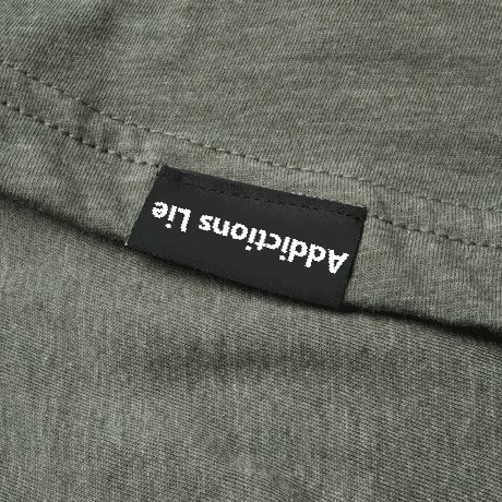 Short sleeve t-shirt with Addictions Lie hem tag (Large)