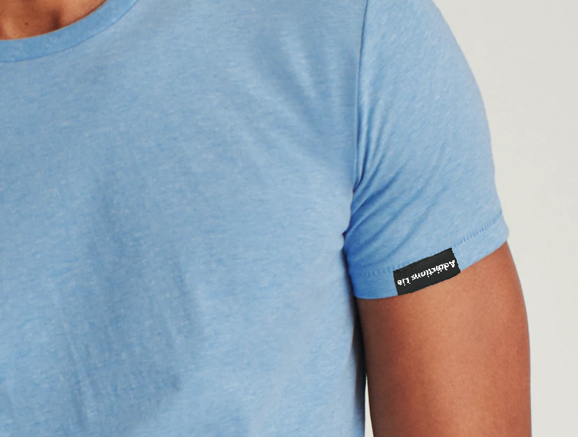 Short sleeve t-shirt with Addictions Lie hem tag (Large)